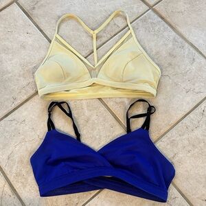 2for1 Yellow and Blue Lululemon Sport Bras Size 10
